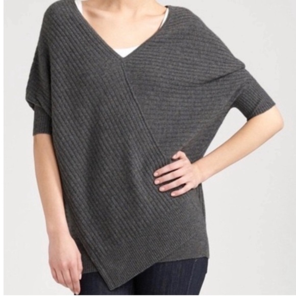 Vince 100% Cashmere Ribbed Pullover Cocoon Longline Sweater Women’s S Oversized - Picture 2 of 16